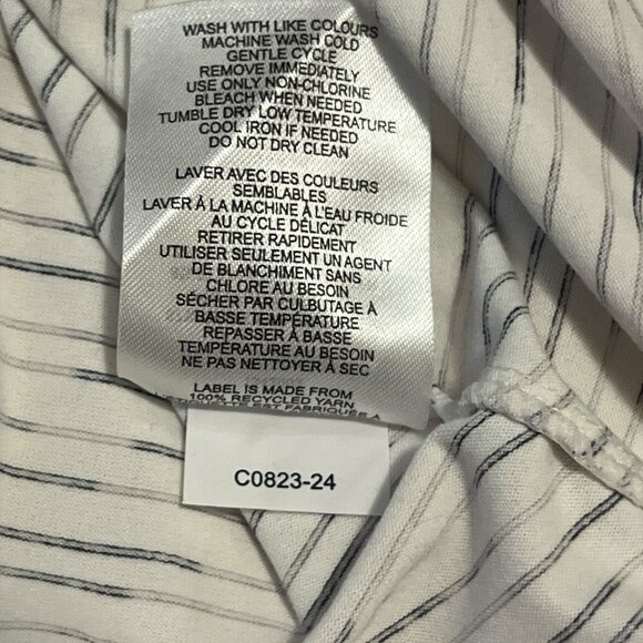 MONDETTA Tee Shirt Men's Horizontal Stripes White Grey Black Size XL - Picture 7 of 7